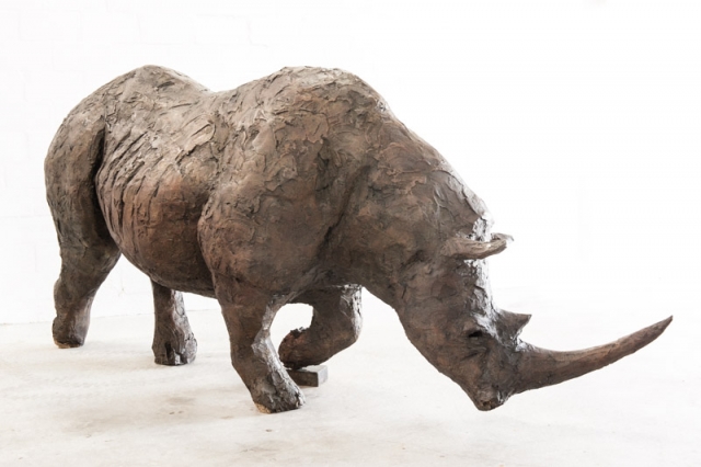 Life Size Rhino Sculpture by Vincent da Silva Product Photography