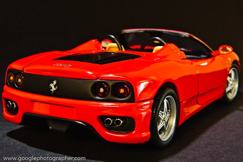 Ferrari Rear Side-on Product Photography