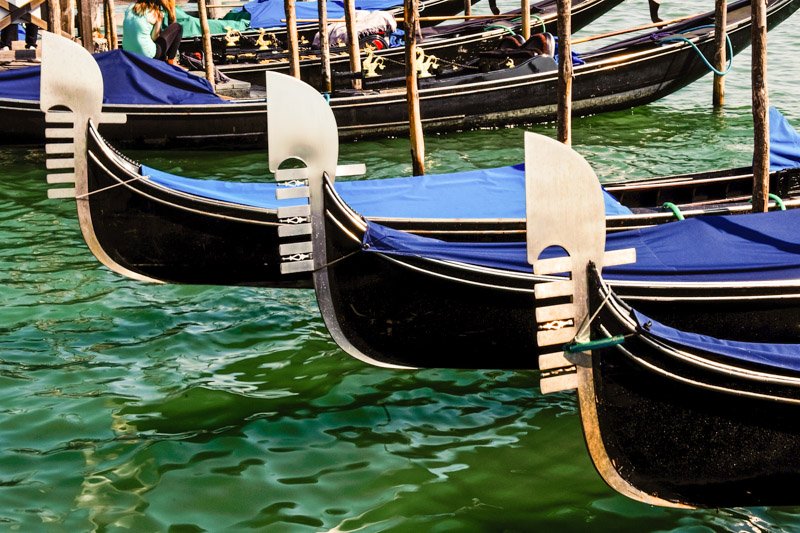 Gondolas at Anchor Venice Italy Travel Photography